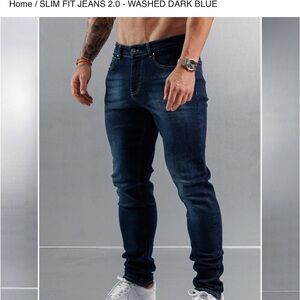 Legend London Slim Fit Jeans - Dark Blue